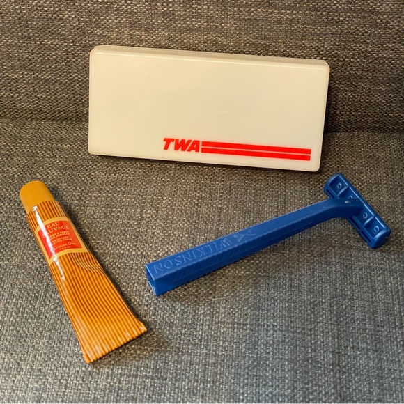 TWA Other Twa Trans World Airlines Razor Shaving Cream Travel Kit Vintage Christian Dior